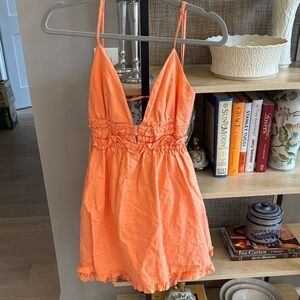Wayf Vibrant Orange Dress